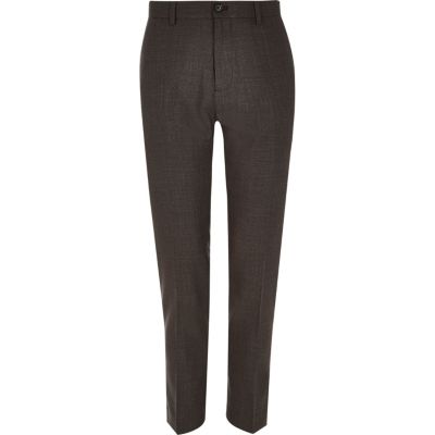 Dark grey textured trousers
